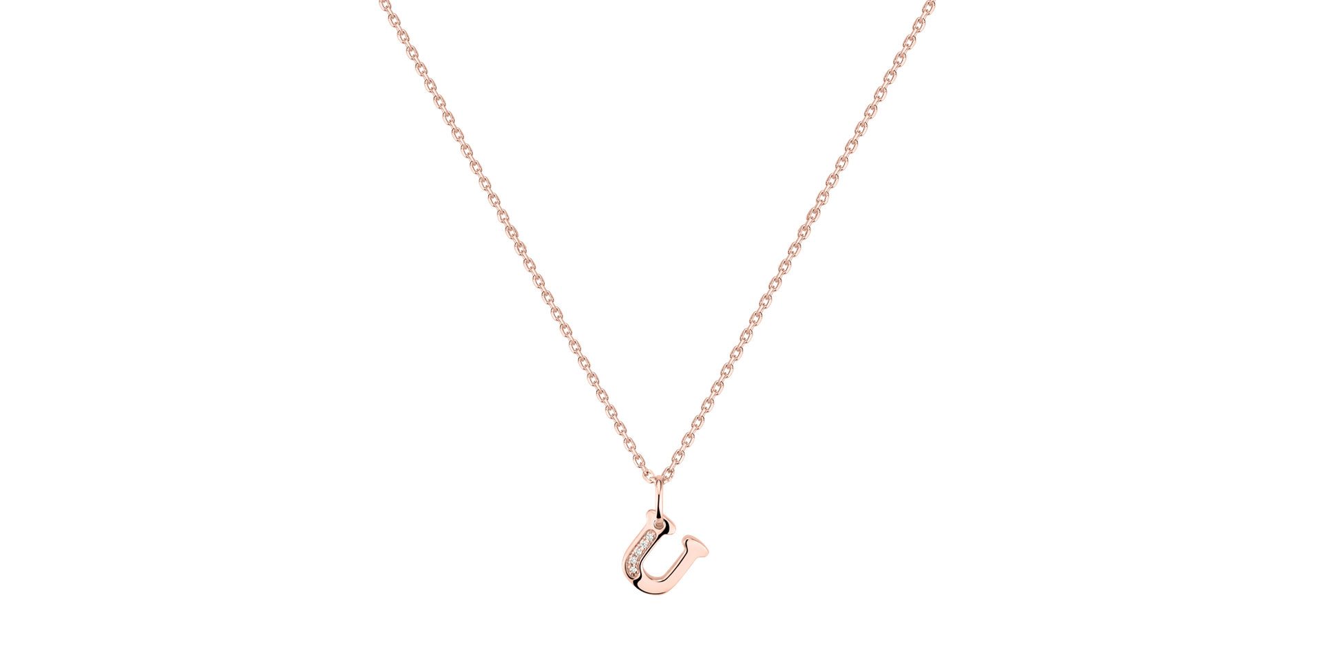 Diamond necklace Dream Letter U