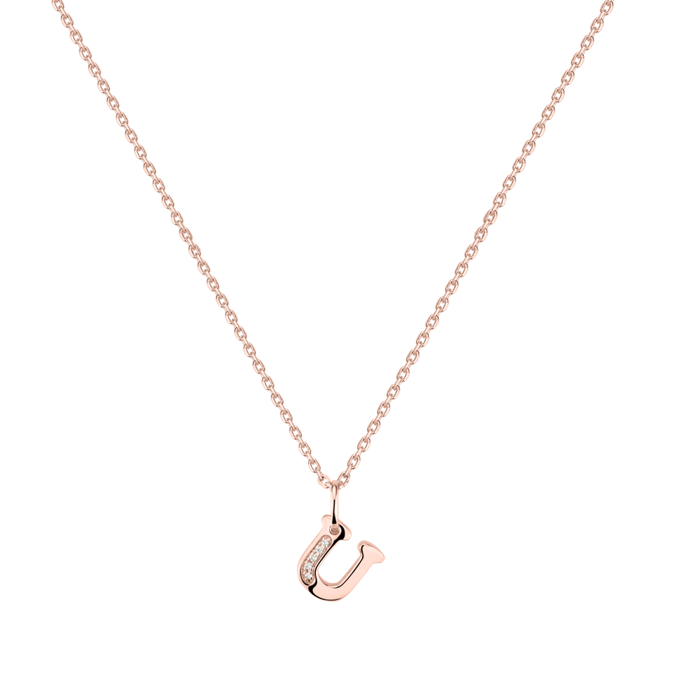 Diamond necklace Dream Letter U