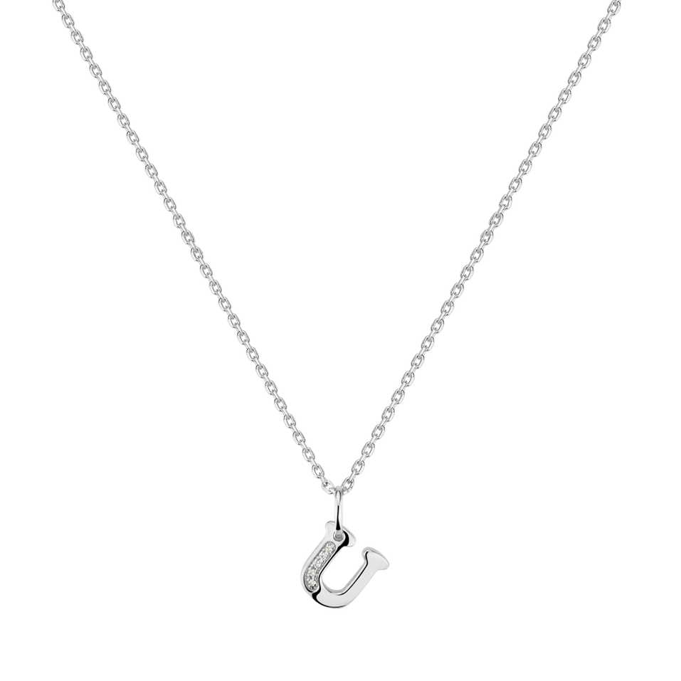 Diamond necklace Dream Letter U