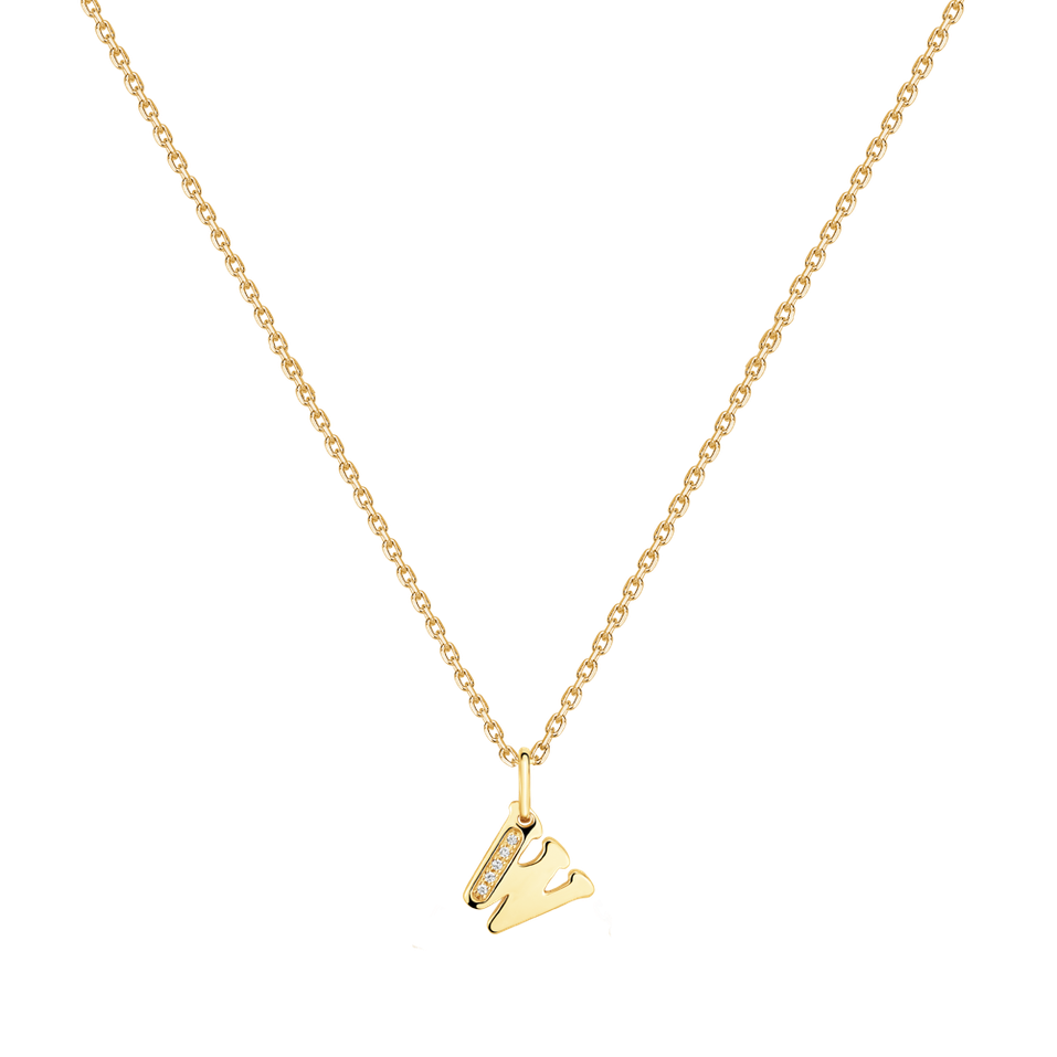 Diamond necklace Dream Letter W