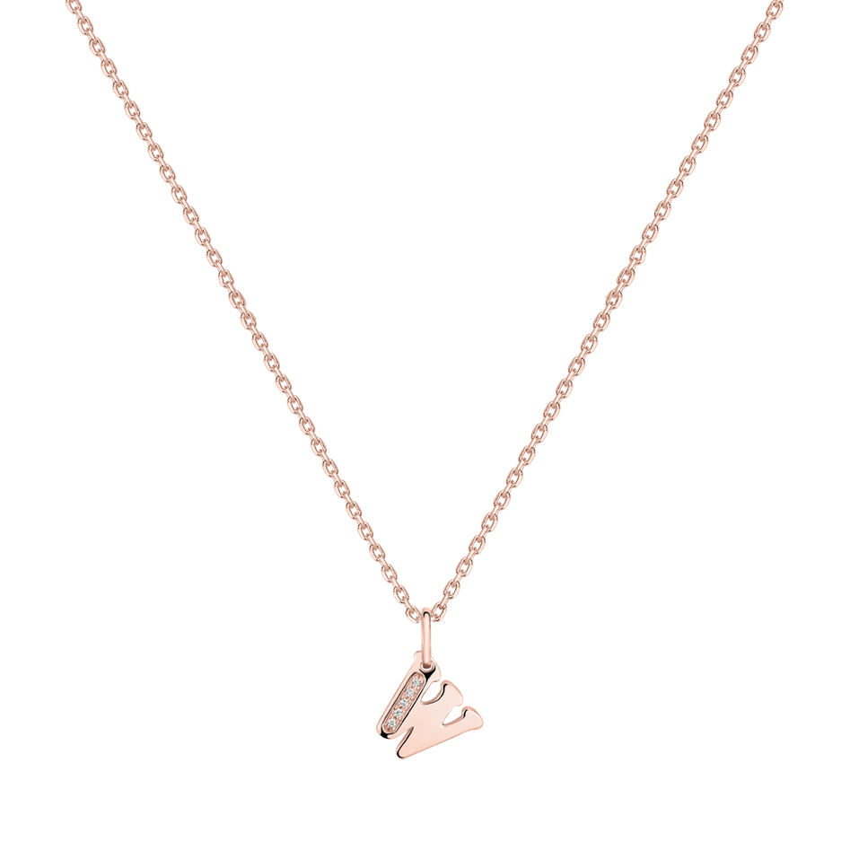 Diamond necklace Dream Letter W
