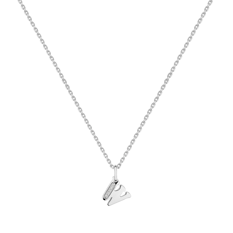 Diamond necklace Dream Letter W