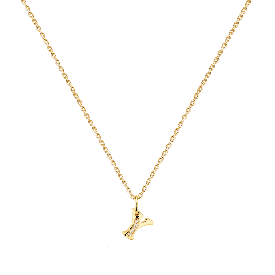 Diamond necklace Dream Letter Y