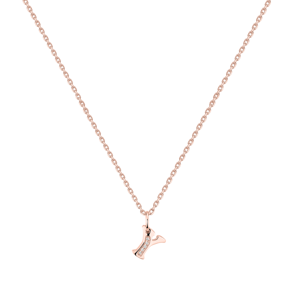 Diamond necklace Dream Letter Y