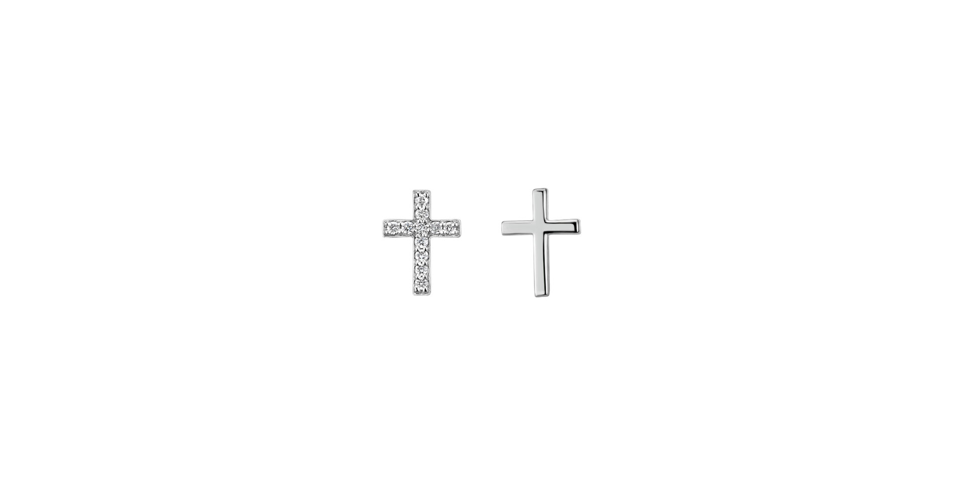 Diamond earrings Cross