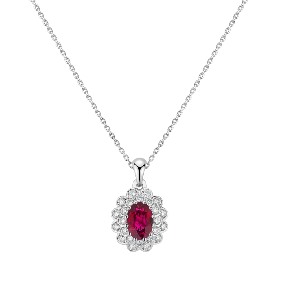 Diamond necklace with Ruby Fairy Godess