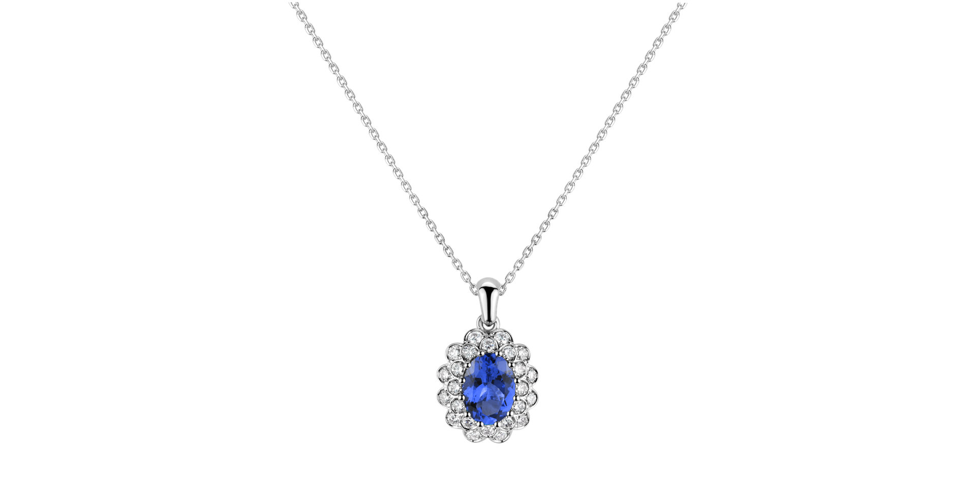 Diamond necklace with Tanzanite Fairy Godess