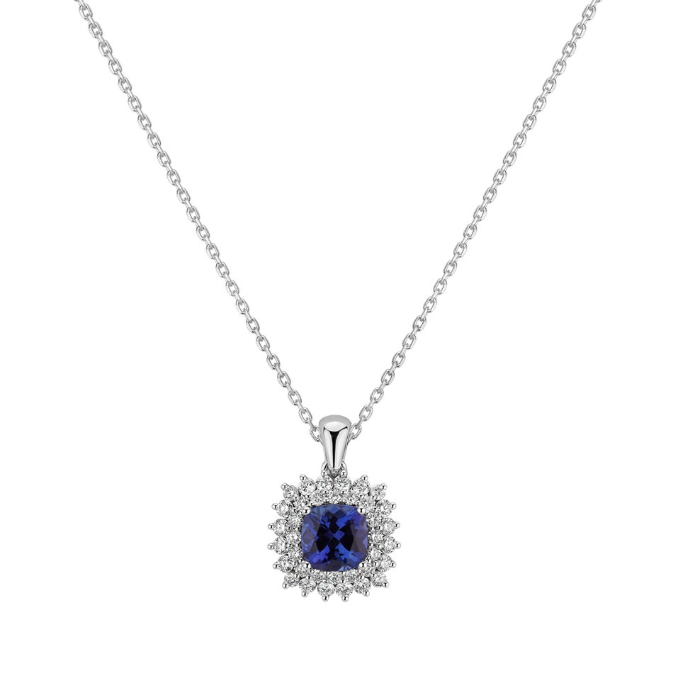 Diamond necklace with Tanzanite Majestic Glory