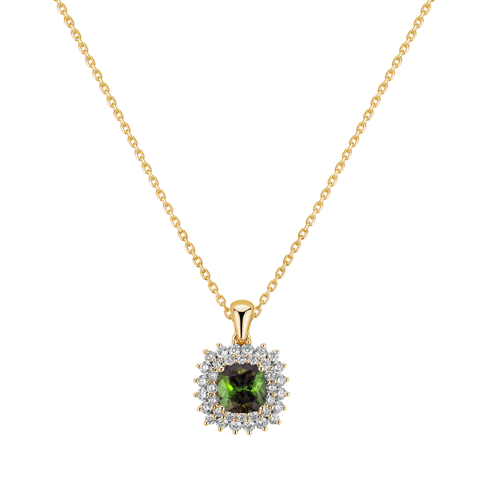 Diamond necklace with Tourmaline Majestic Glory