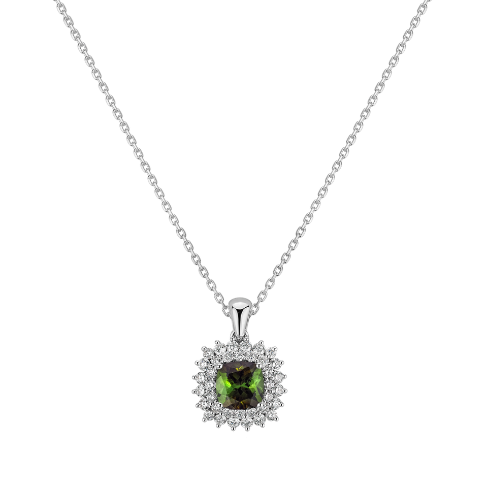 Diamond necklace with Tourmaline Majestic Glory