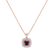 Diamond necklace with Rhodolite Majestic Glory1