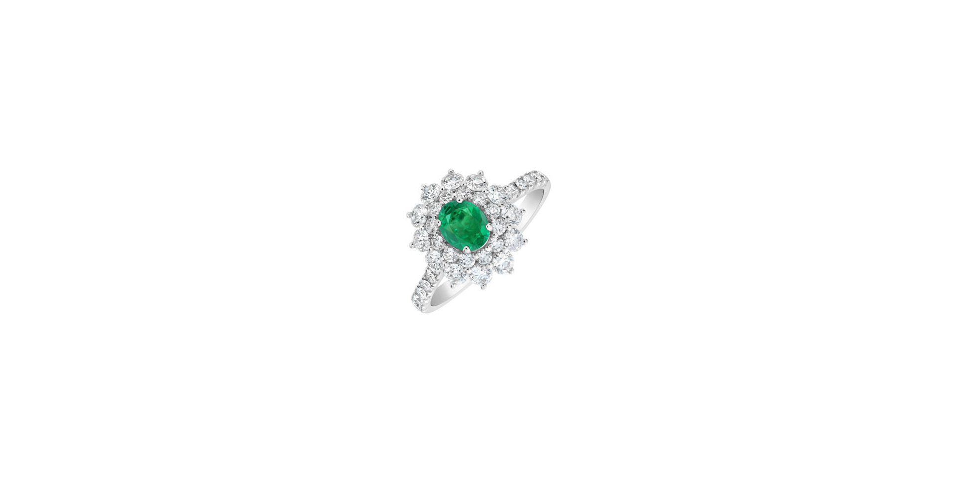 Diamond ring with Emerald Queen of Emerald