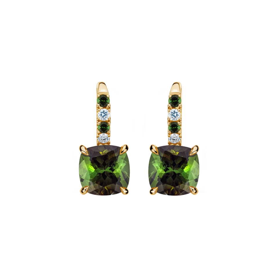 Diamond earrings with Tourmaline Imelda