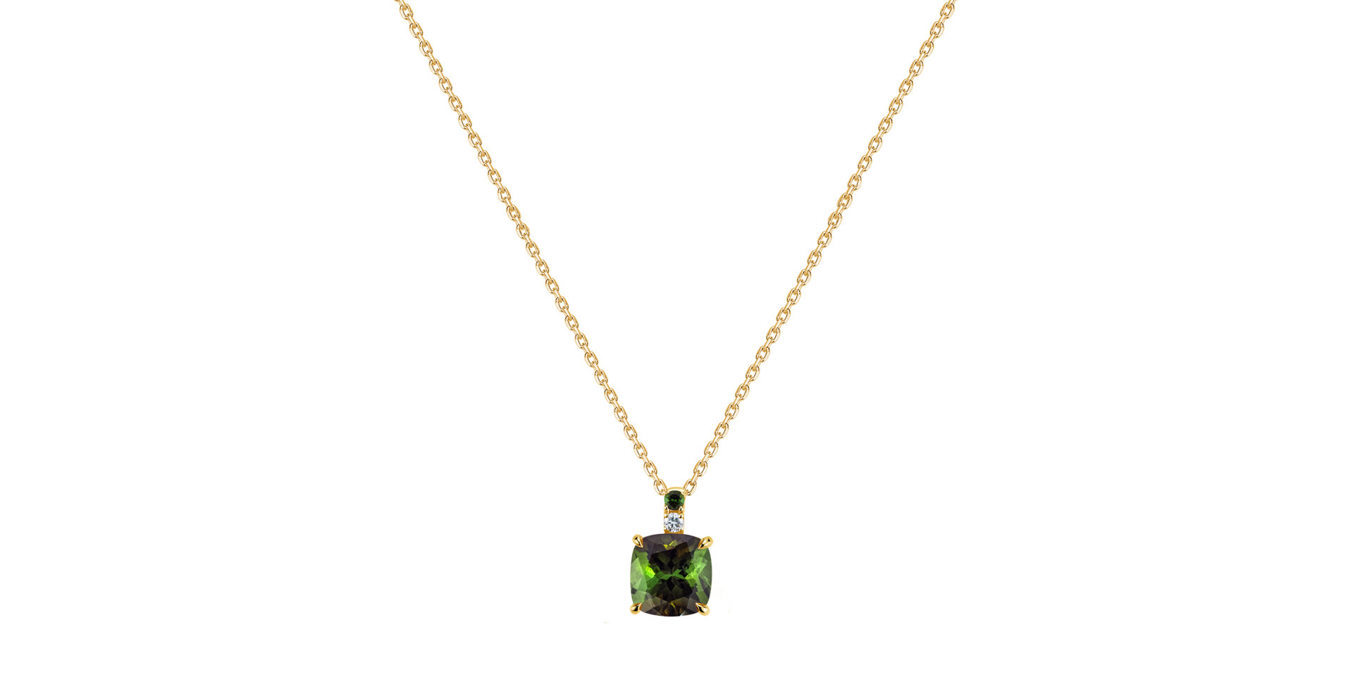 Diamond necklace with Tourmalines Imelda