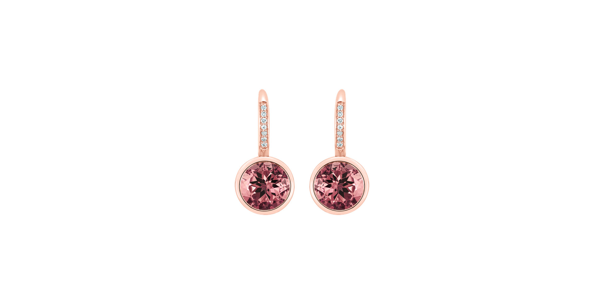 Diamond earrings with Tourmaline Regal Elegance