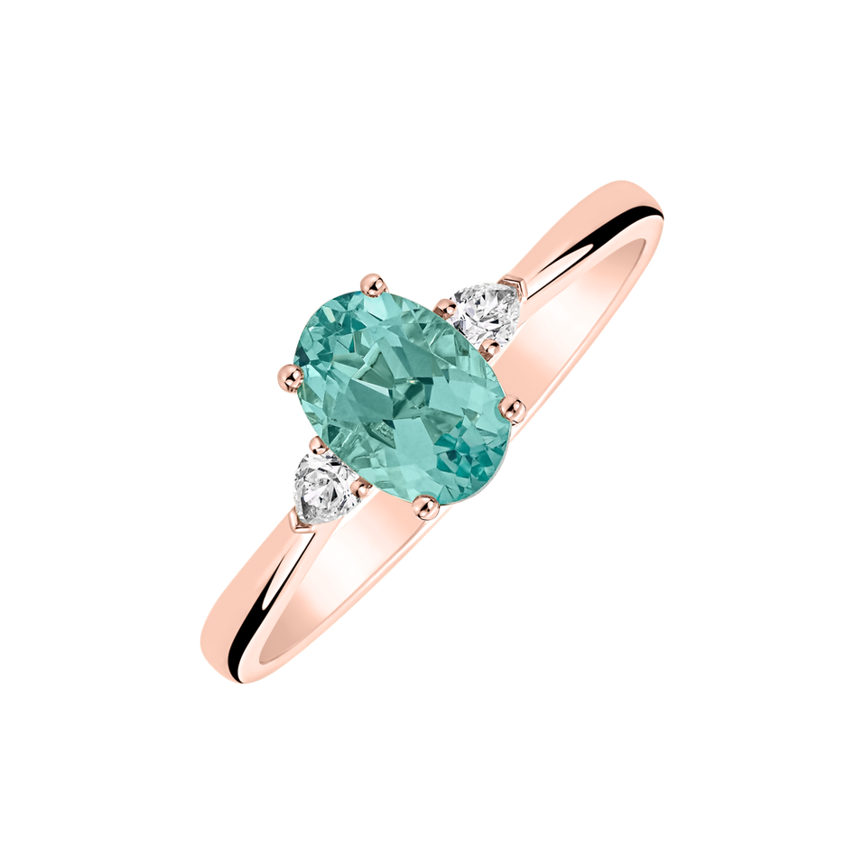 Diamond ring with Apatite Fiona