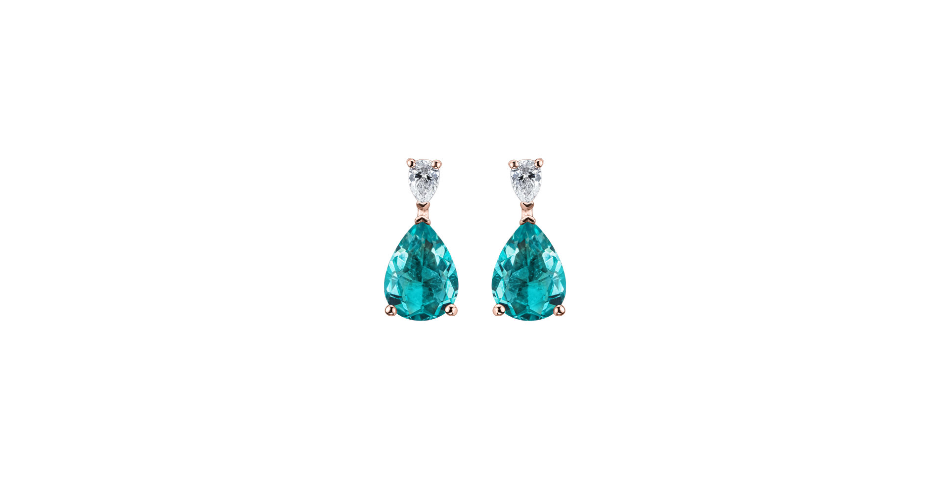 Diamond earrings with Apatite Whispers of Avalon