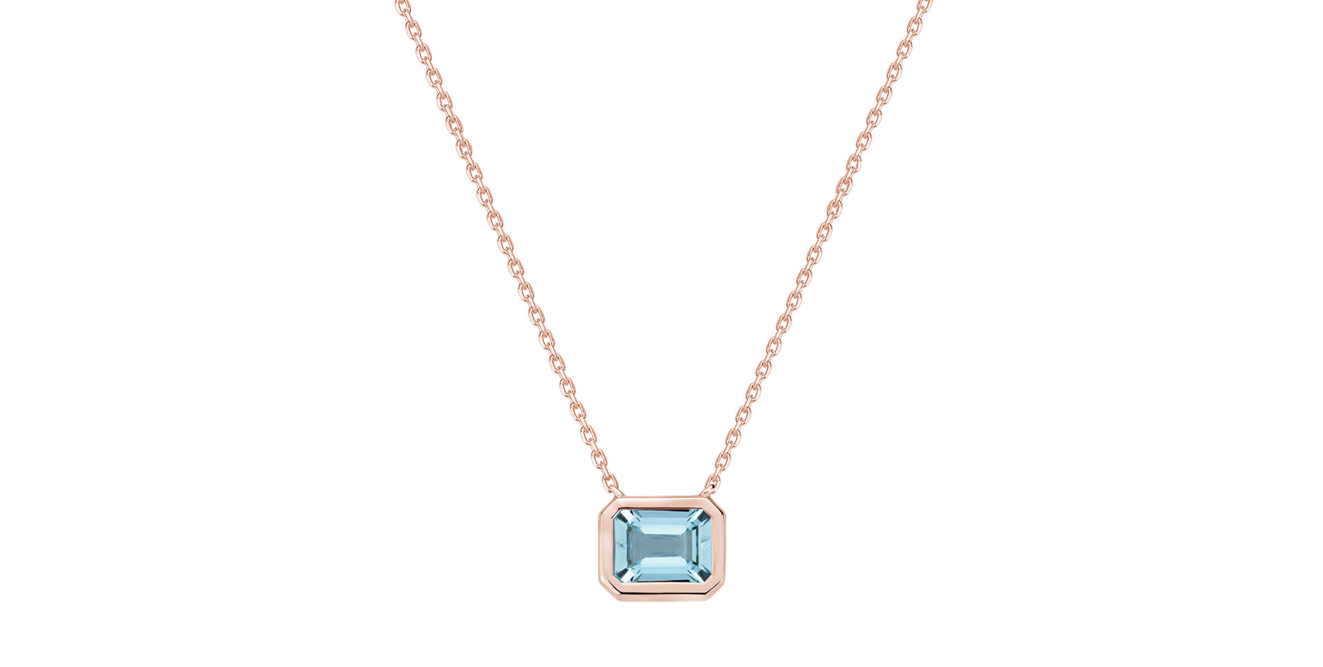 Necklace with Aquamarine Aurum Breeze