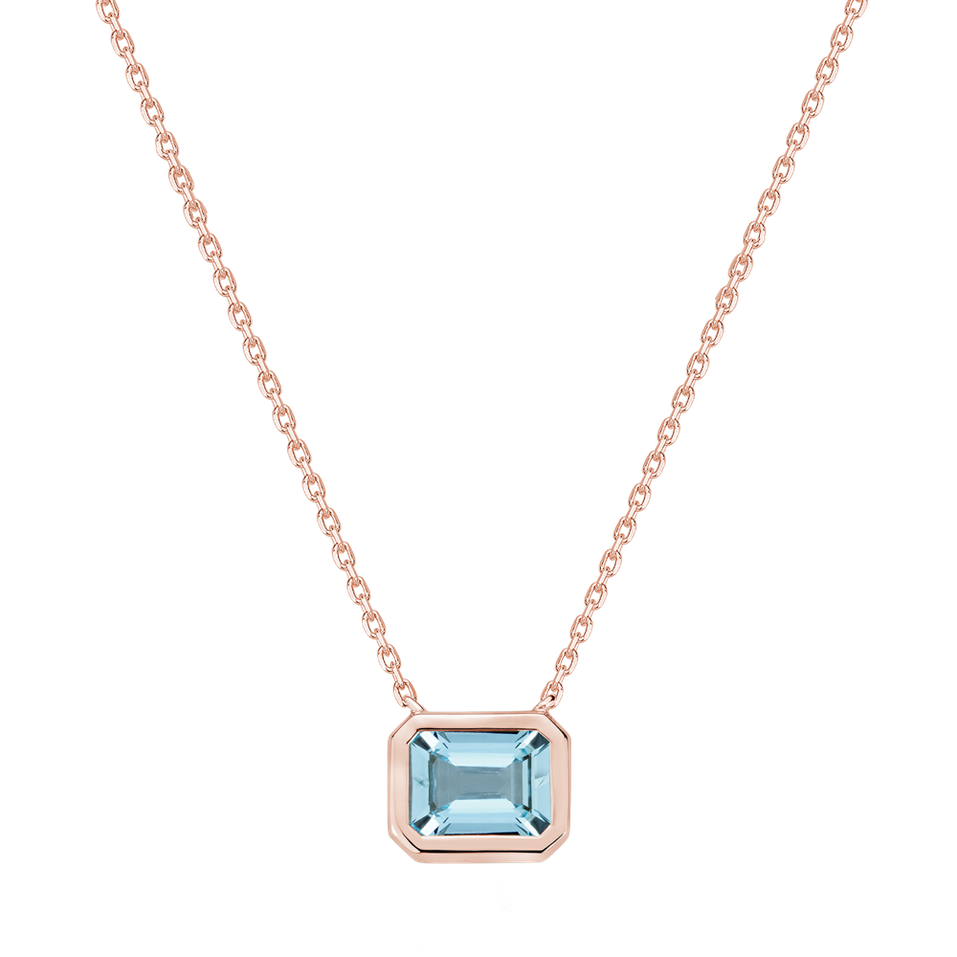 Necklace with Aquamarine Aurum Breeze