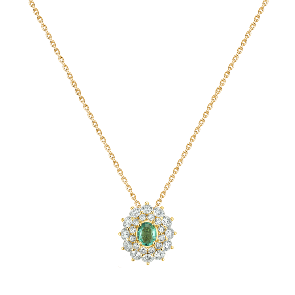 Diamond necklace with Emerald Queen of Emerald
