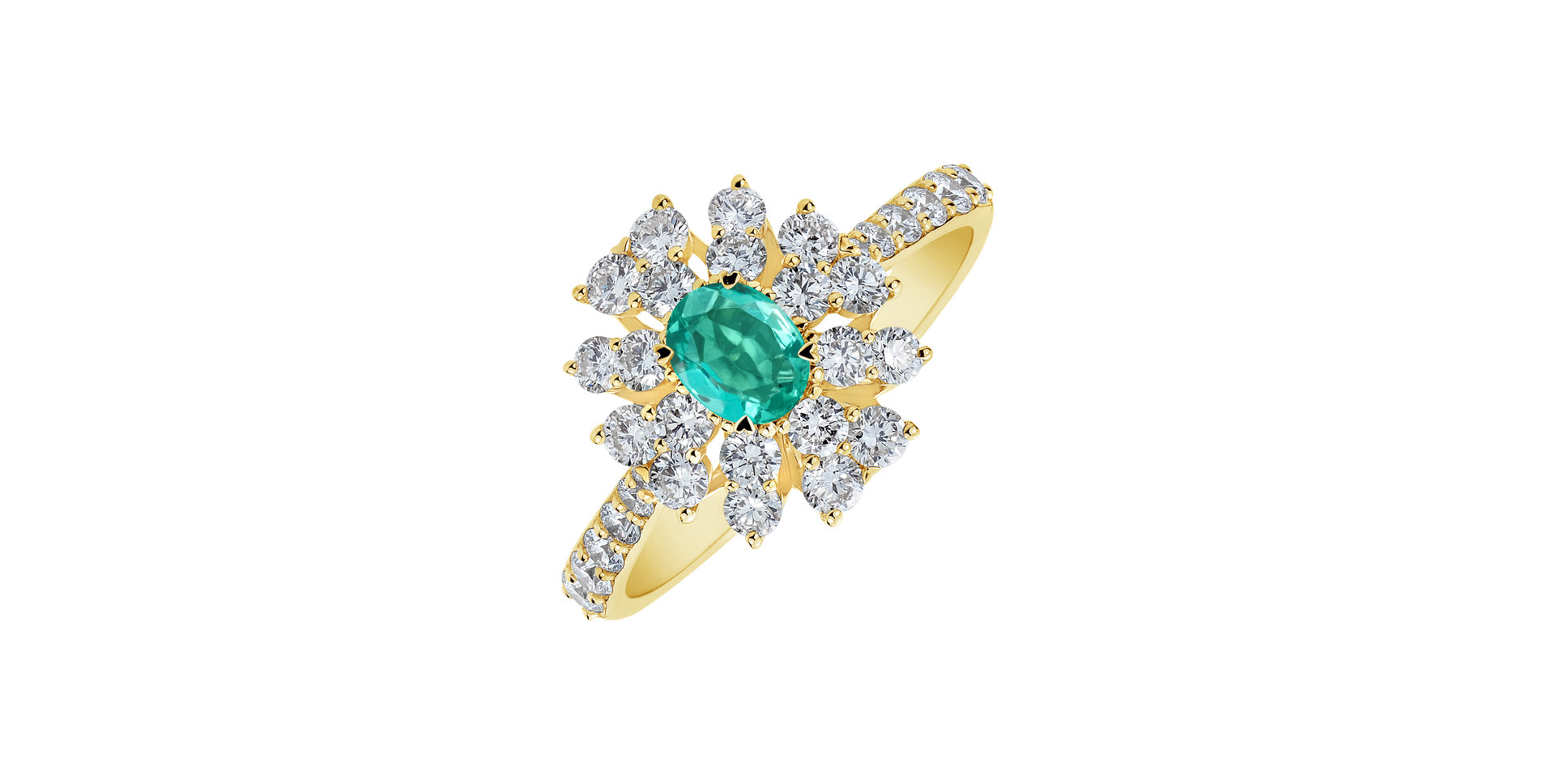 Diamond ring with Emerald Venancio