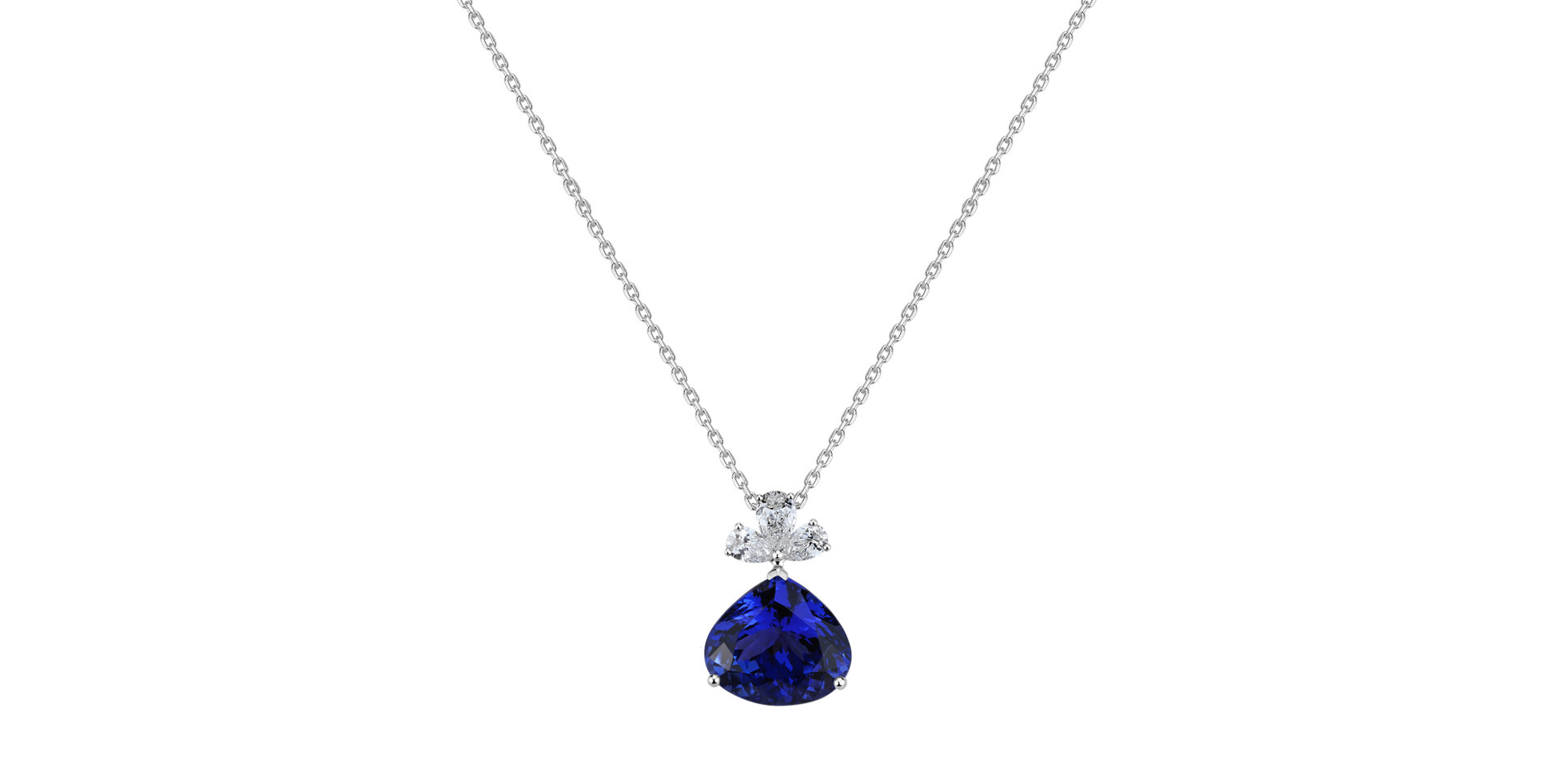Diamond necklace with Tanzanite Royal Tear