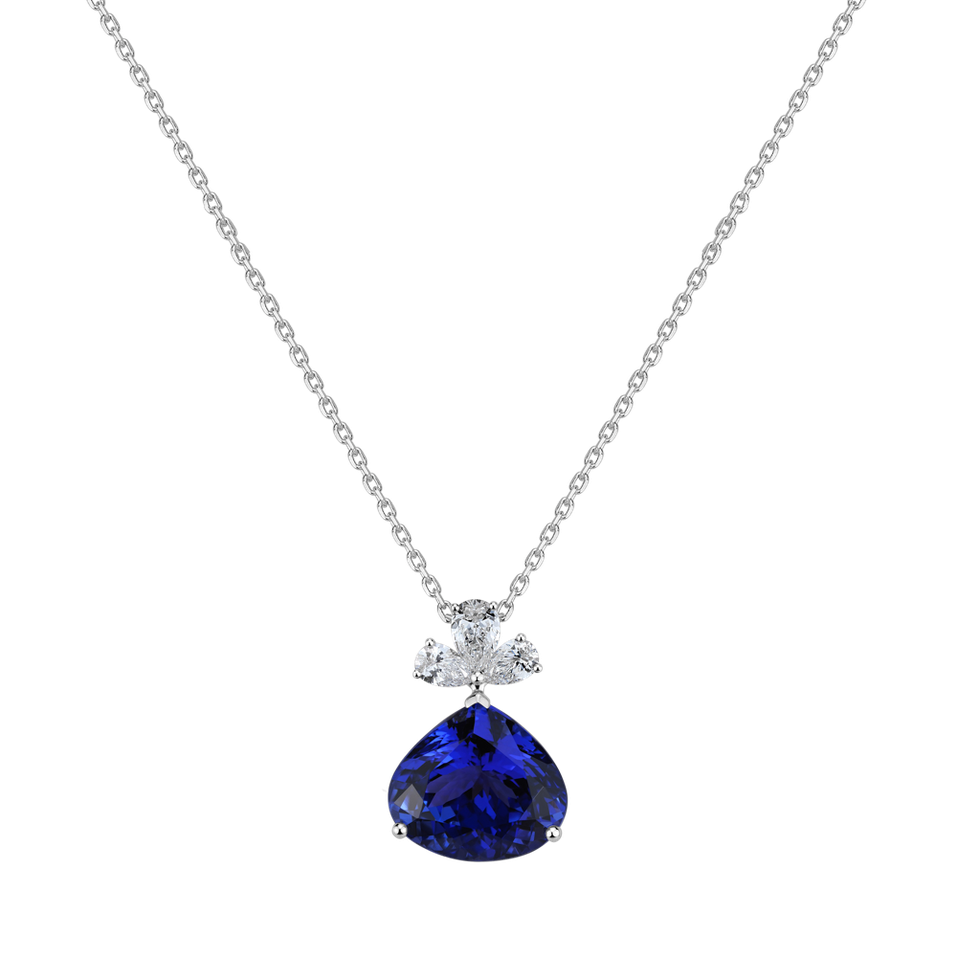 Diamond necklace with Tanzanite Royal Tear