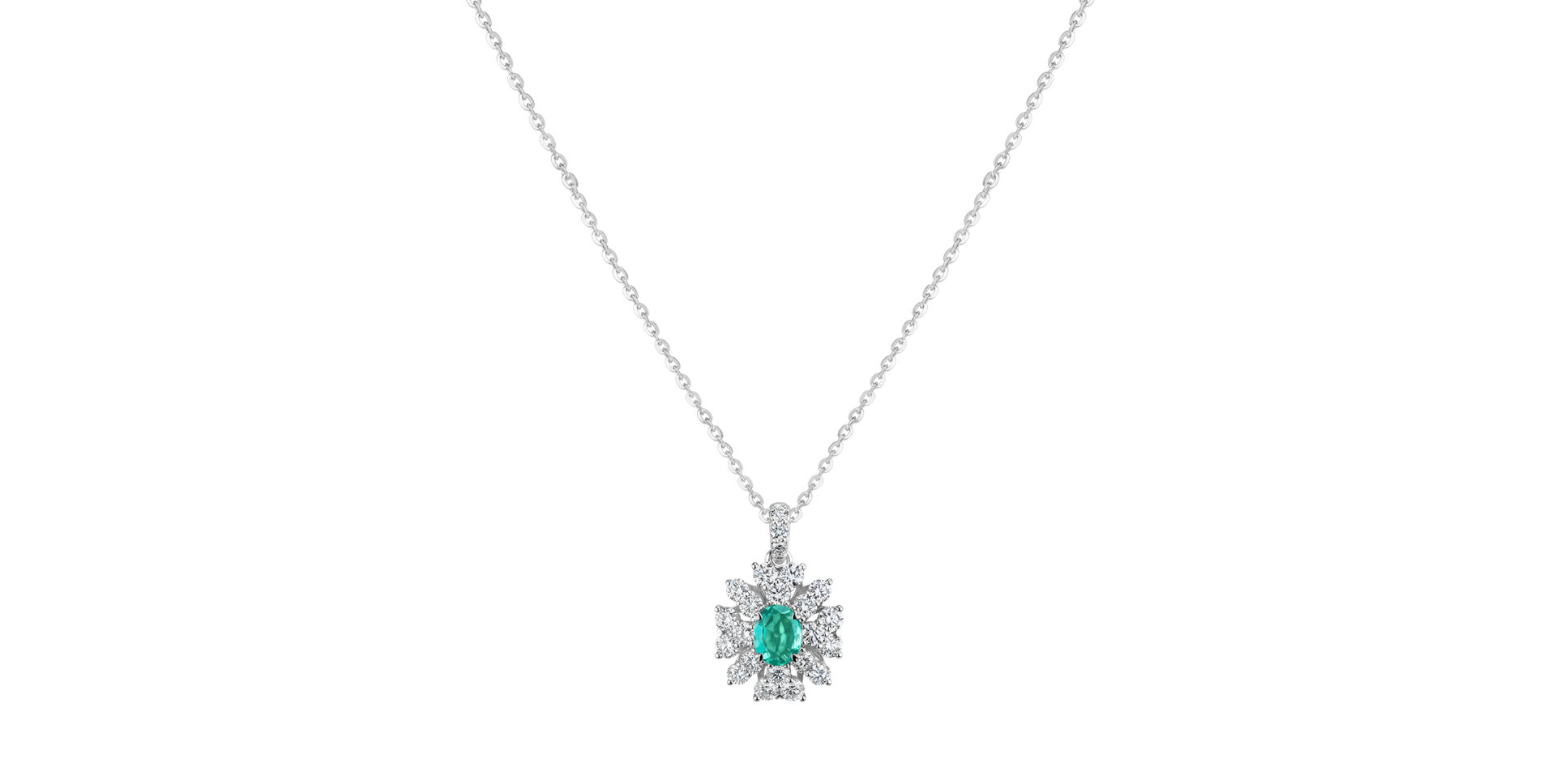 Diamond necklace with Emerald Venancio