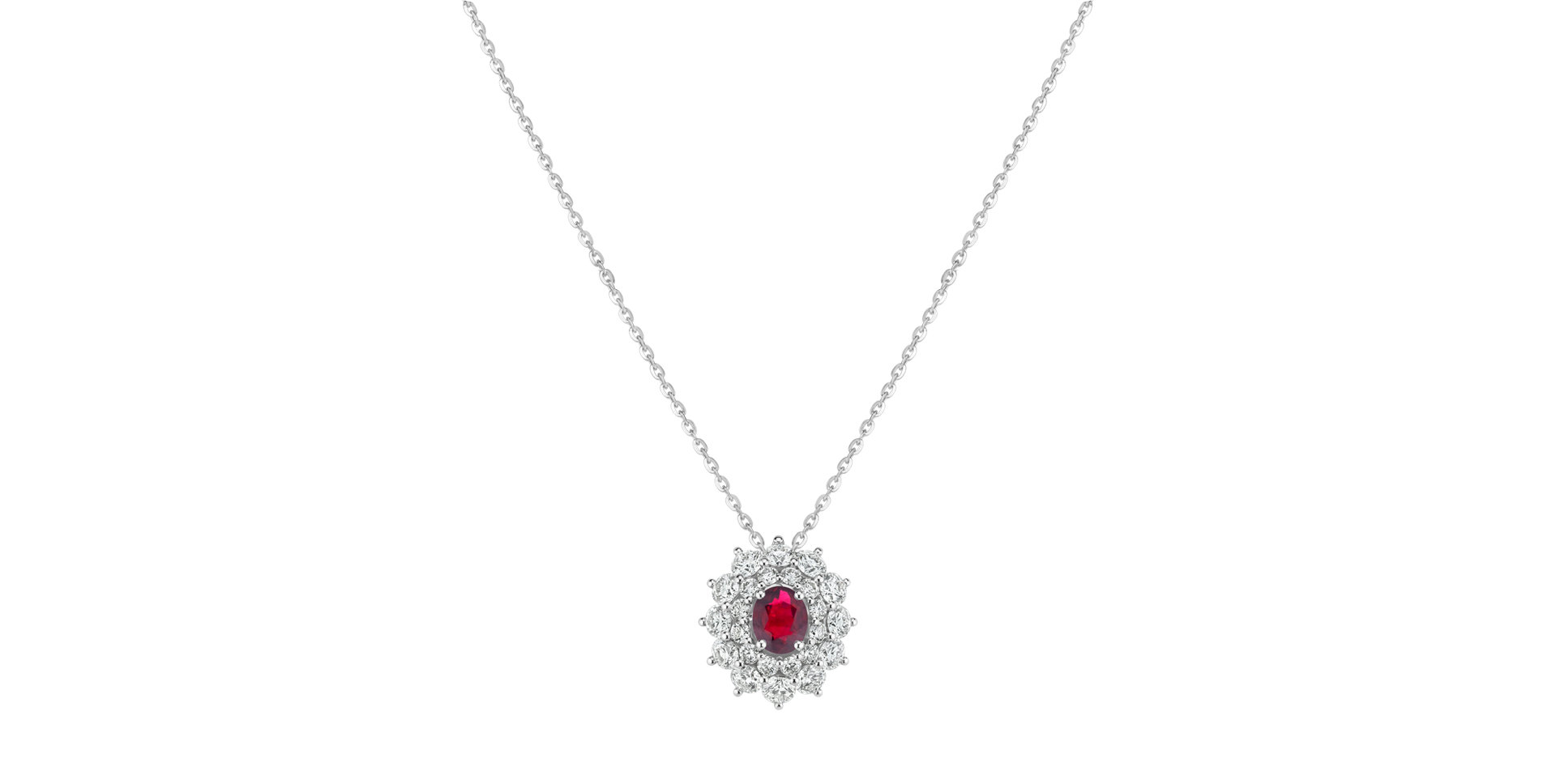 Diamond necklace with Ruby Queen of Ruby