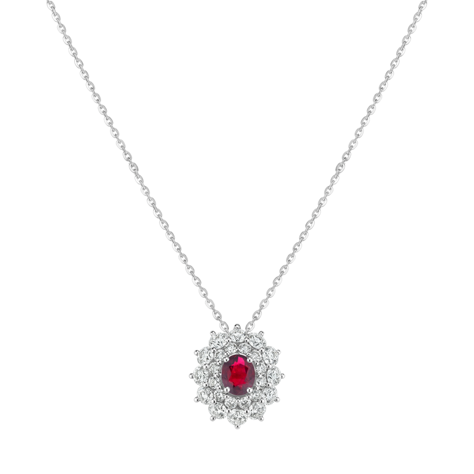 Diamond necklace with Ruby Queen of Ruby