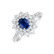 Diamond ring with Sapphire Queen of Sapphire1