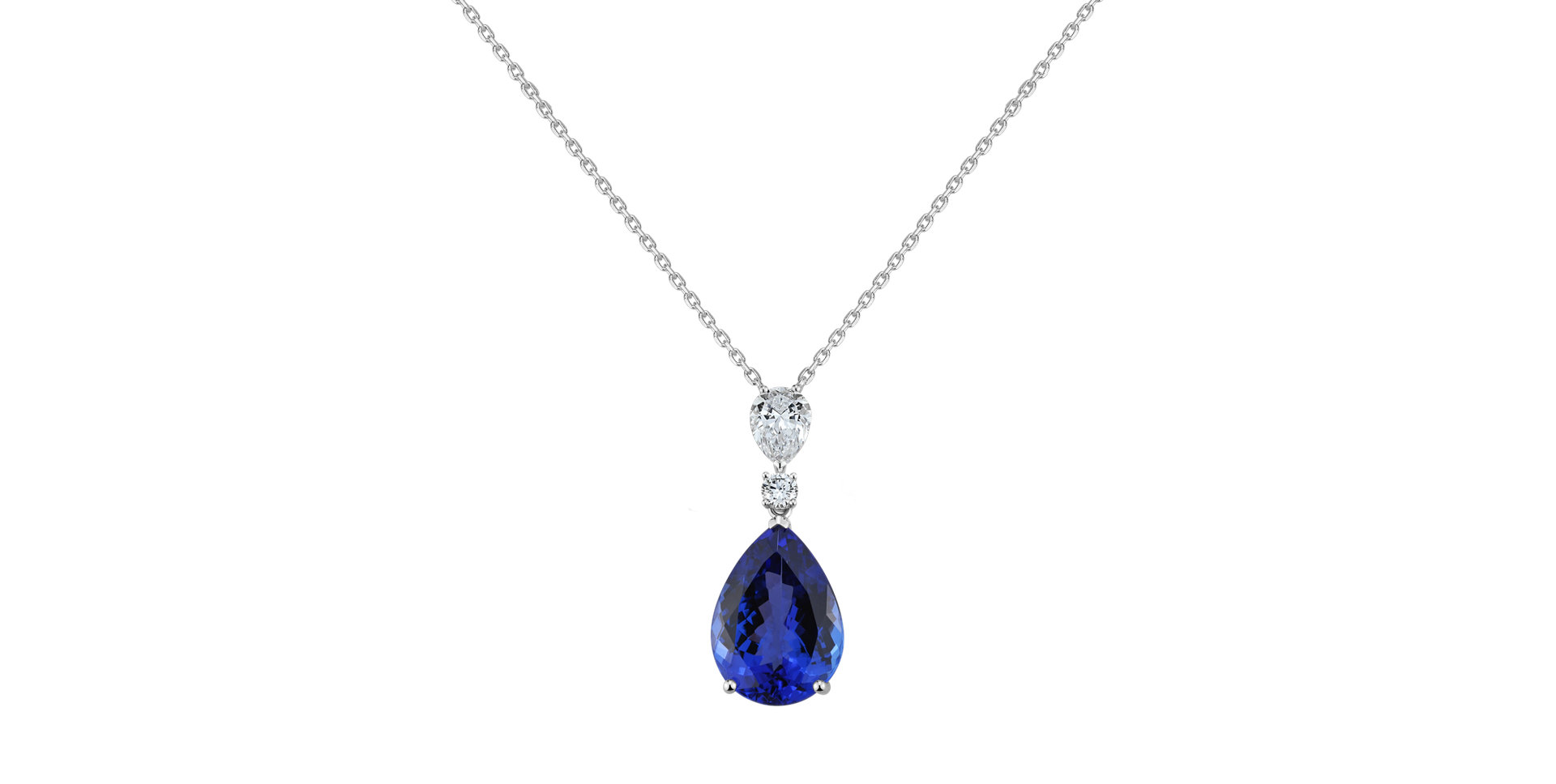 Diamond necklace with Tanzanite Twilight Bliss
