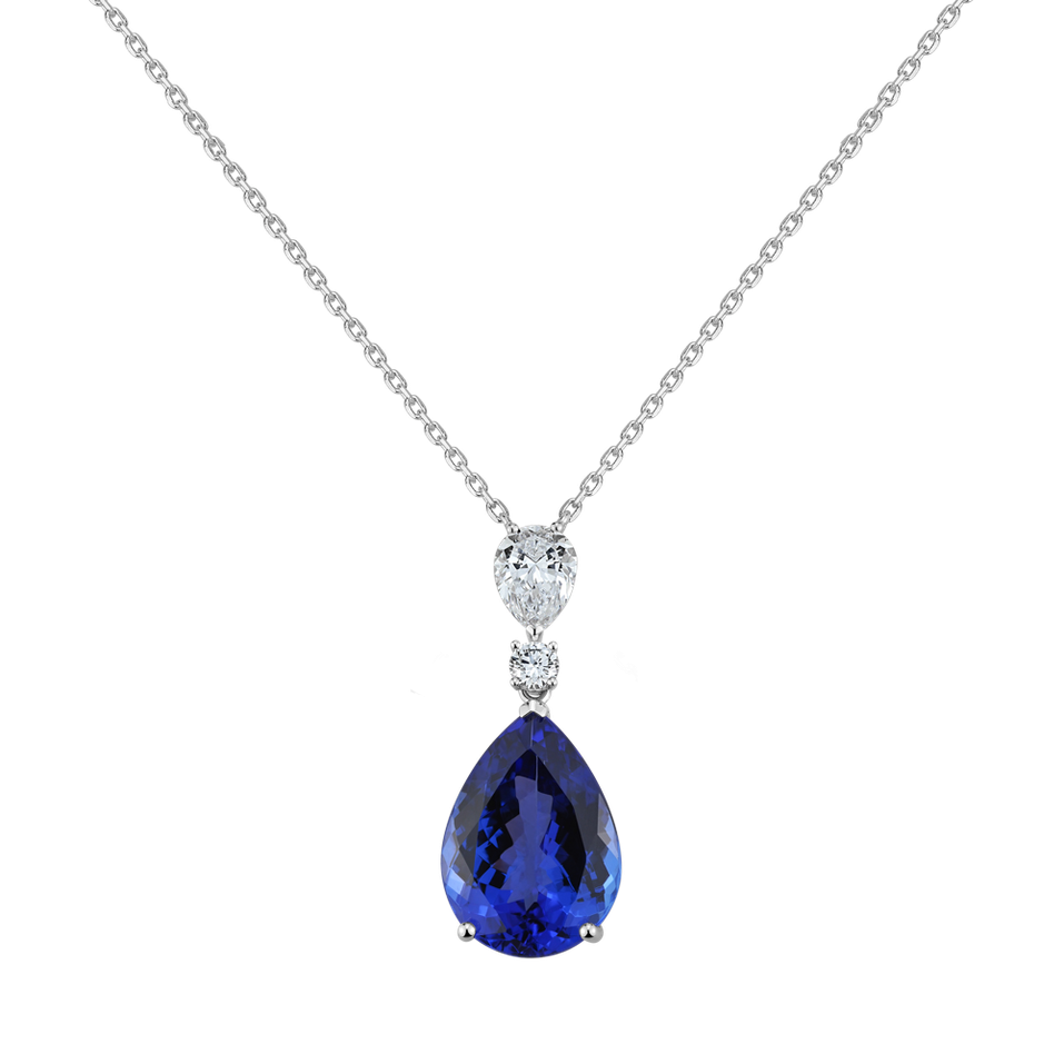 Diamond necklace with Tanzanite Twilight Bliss