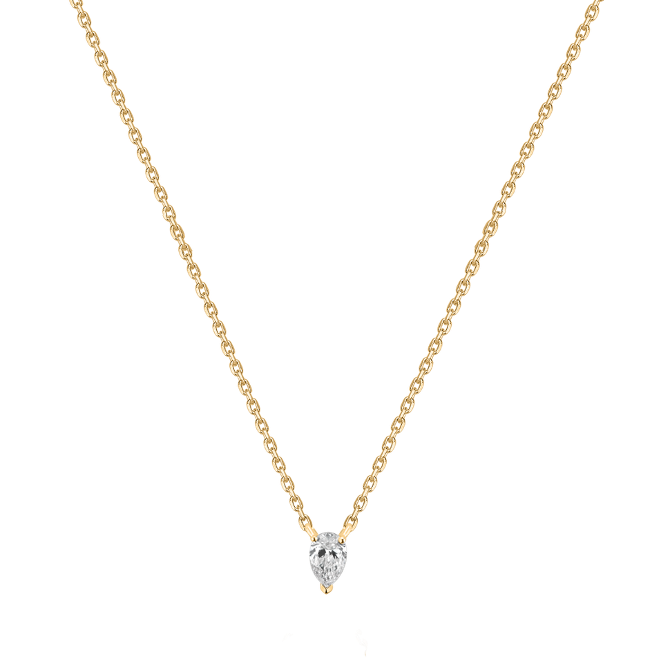 Diamond necklace Falling Tear