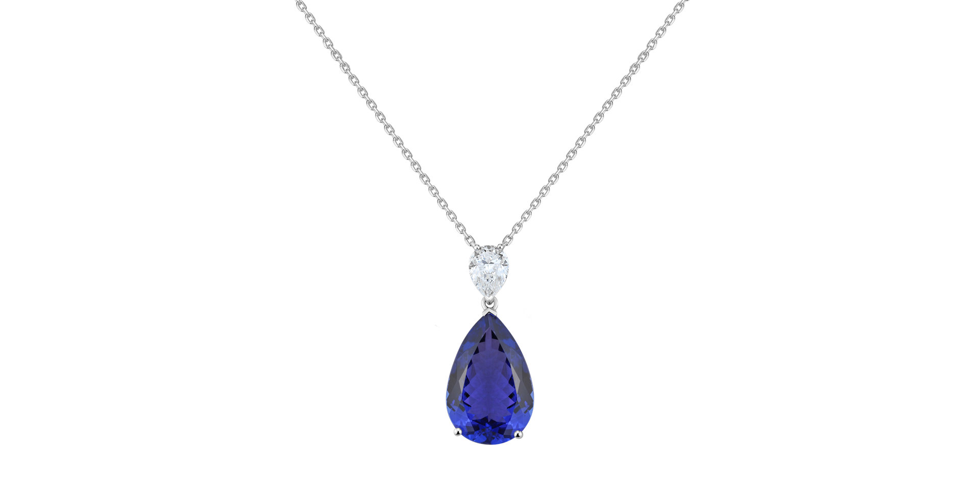 Diamond necklace with Tanzanite Whispers of Avalon
