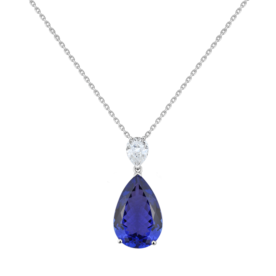Diamond necklace with Tanzanite Whispers of Avalon