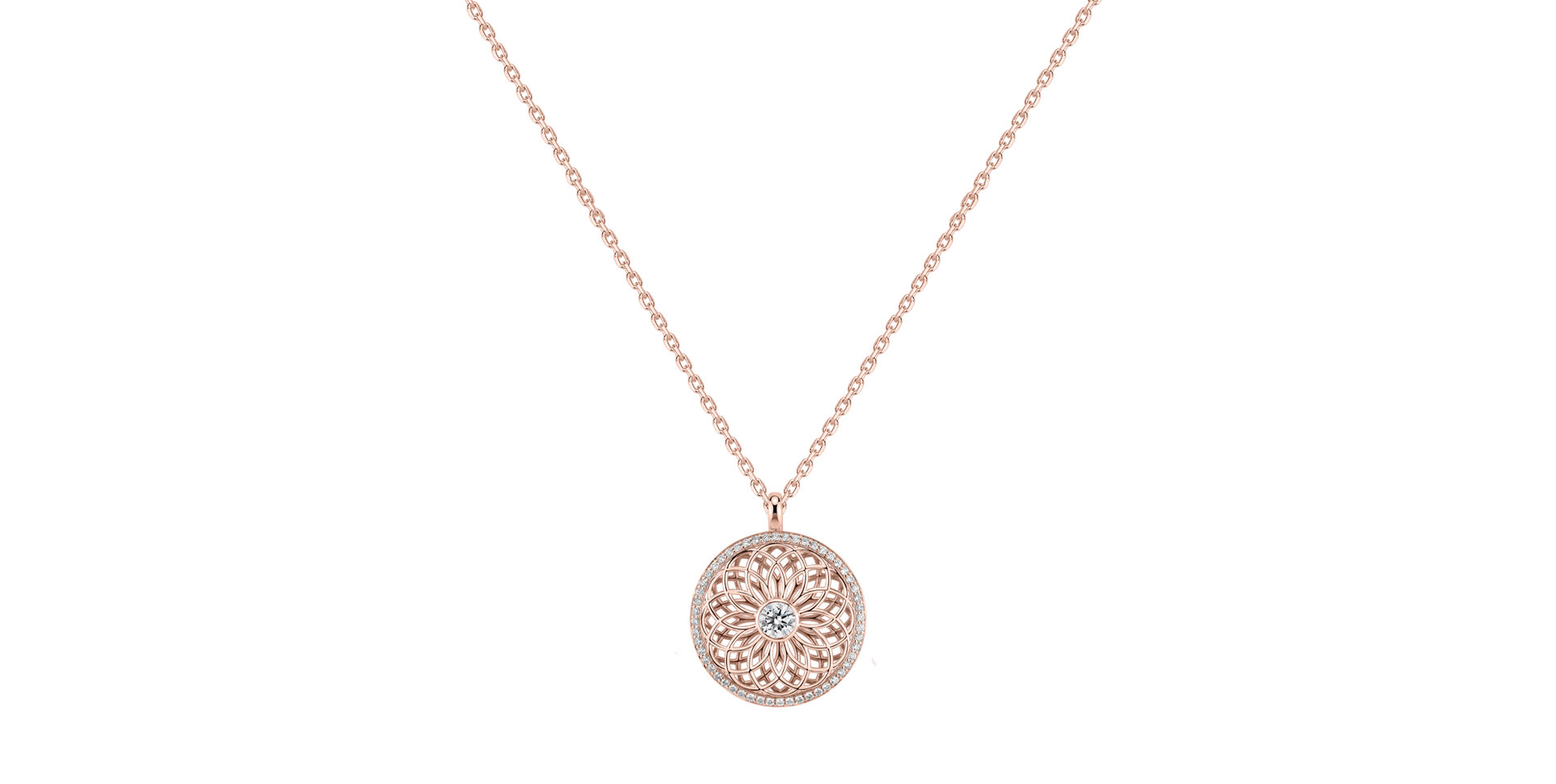 Diamond necklace Heart of Star