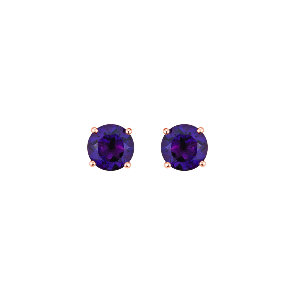 Earrings with Amethyst Orbs