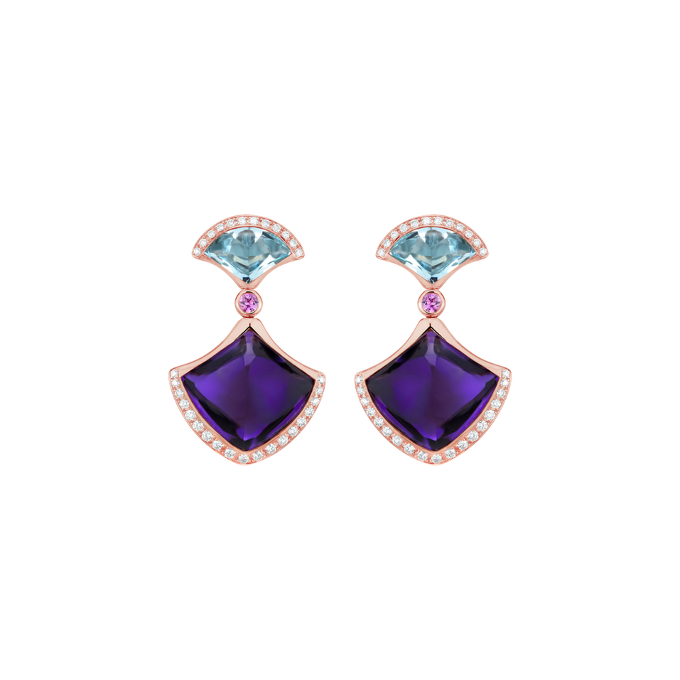 Diamond earrings with Gems Aetheris