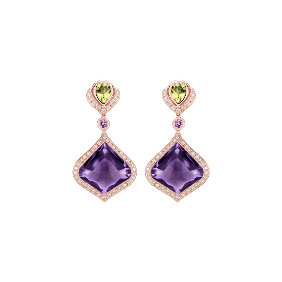 Diamond earrings with Gems Kaelis