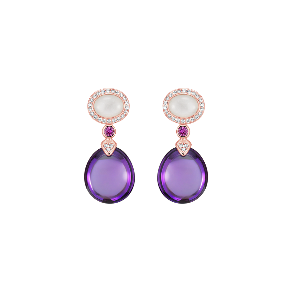 Diamond earrings with Gems Zerith