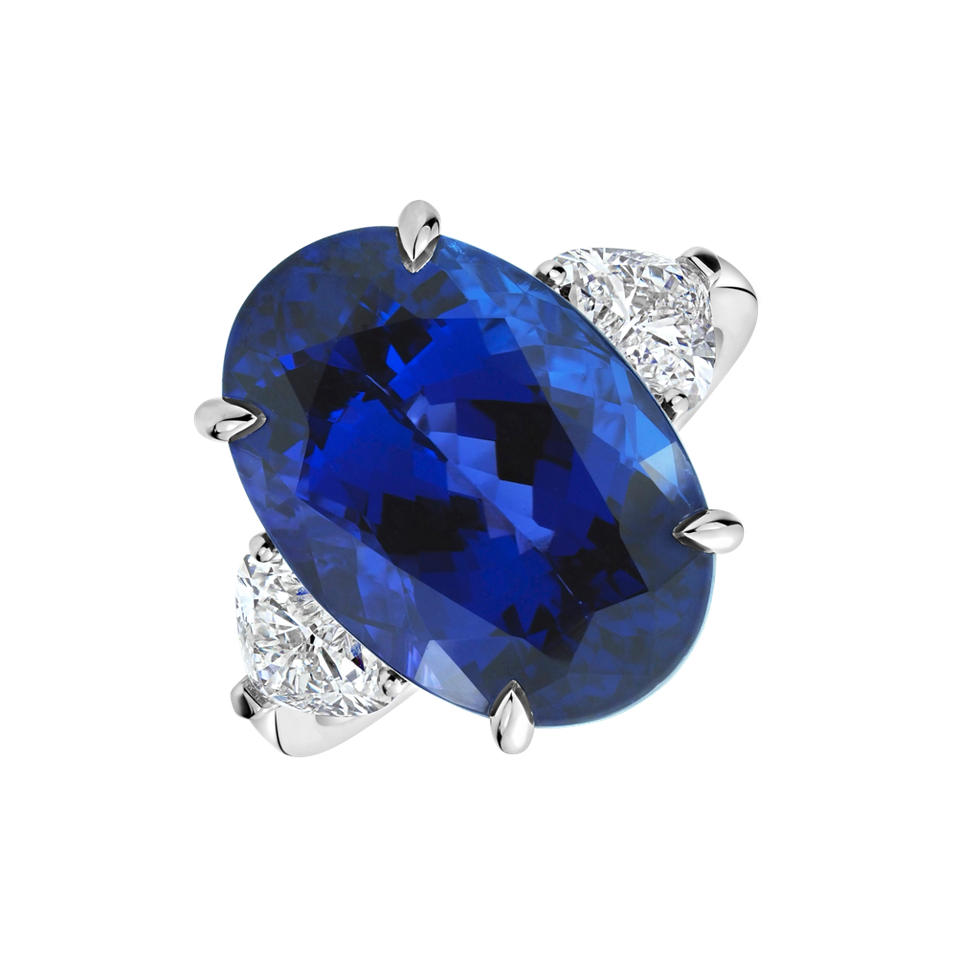 Diamond ring with Tanzanite Dravyn