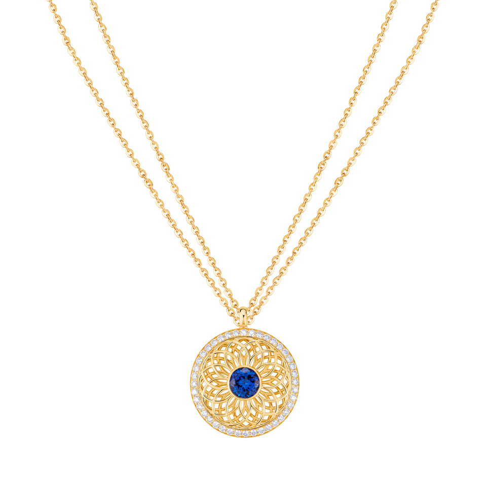 Diamond necklace with Tanzanite Heart of Star