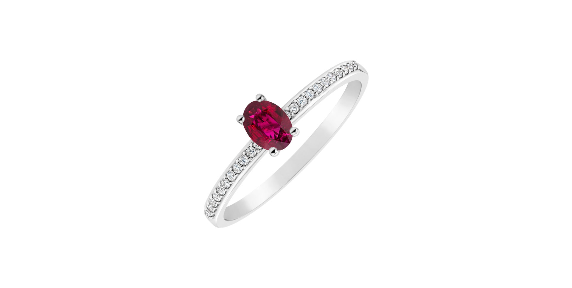 Diamond ring with Ruby Meliora