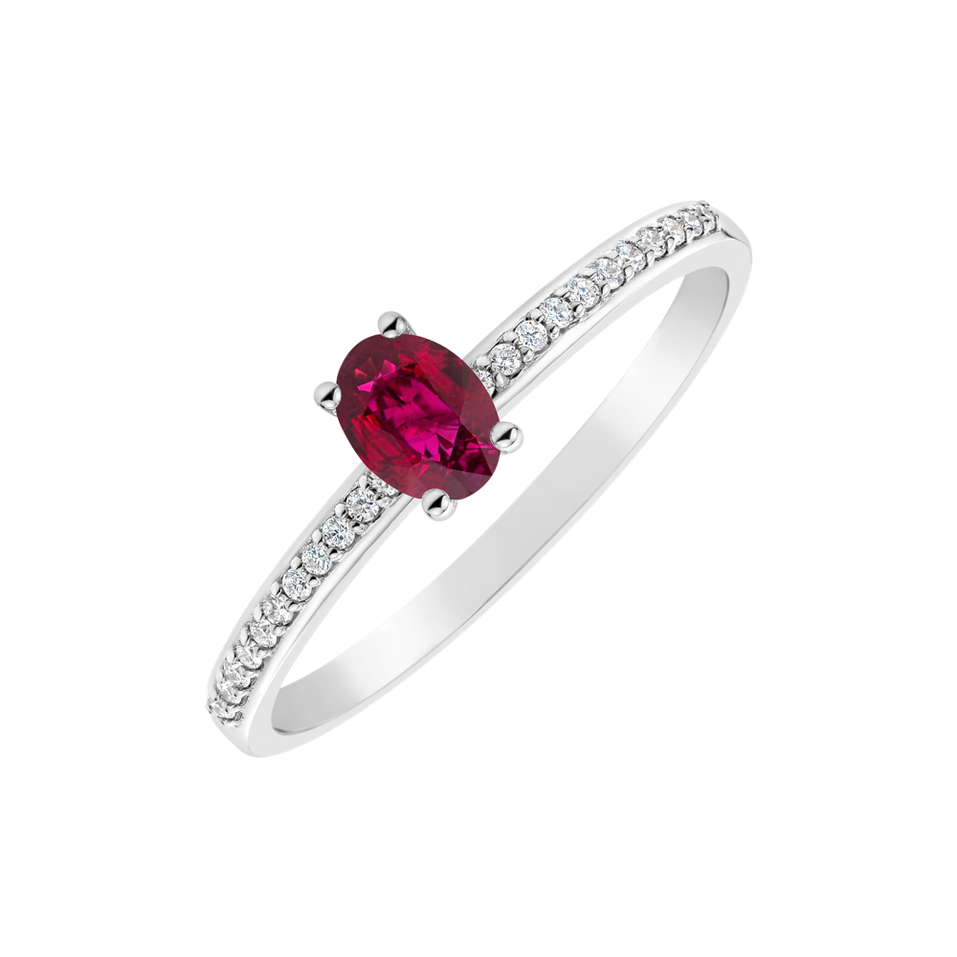 Diamond ring with Ruby Meliora