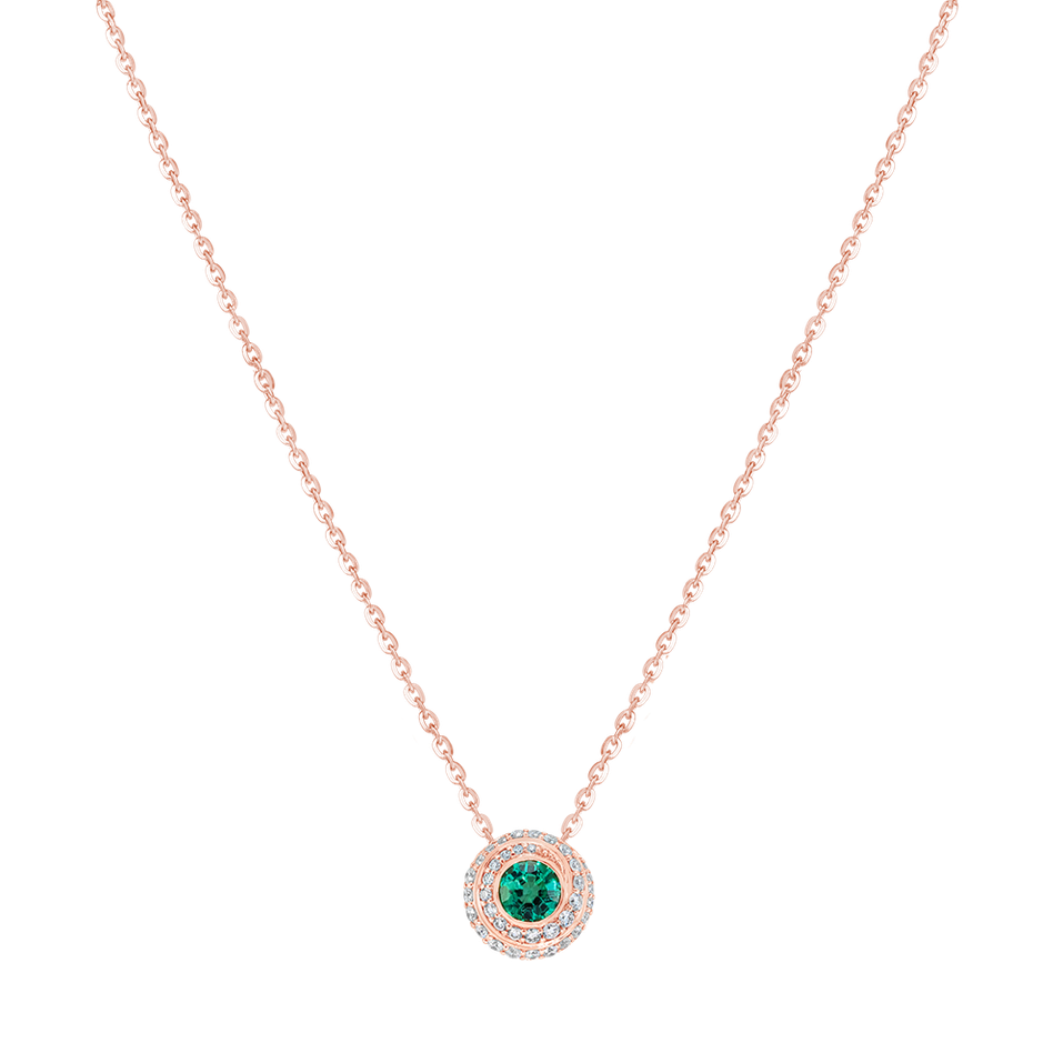 Diamond necklace with Emerald The Green Guardian
