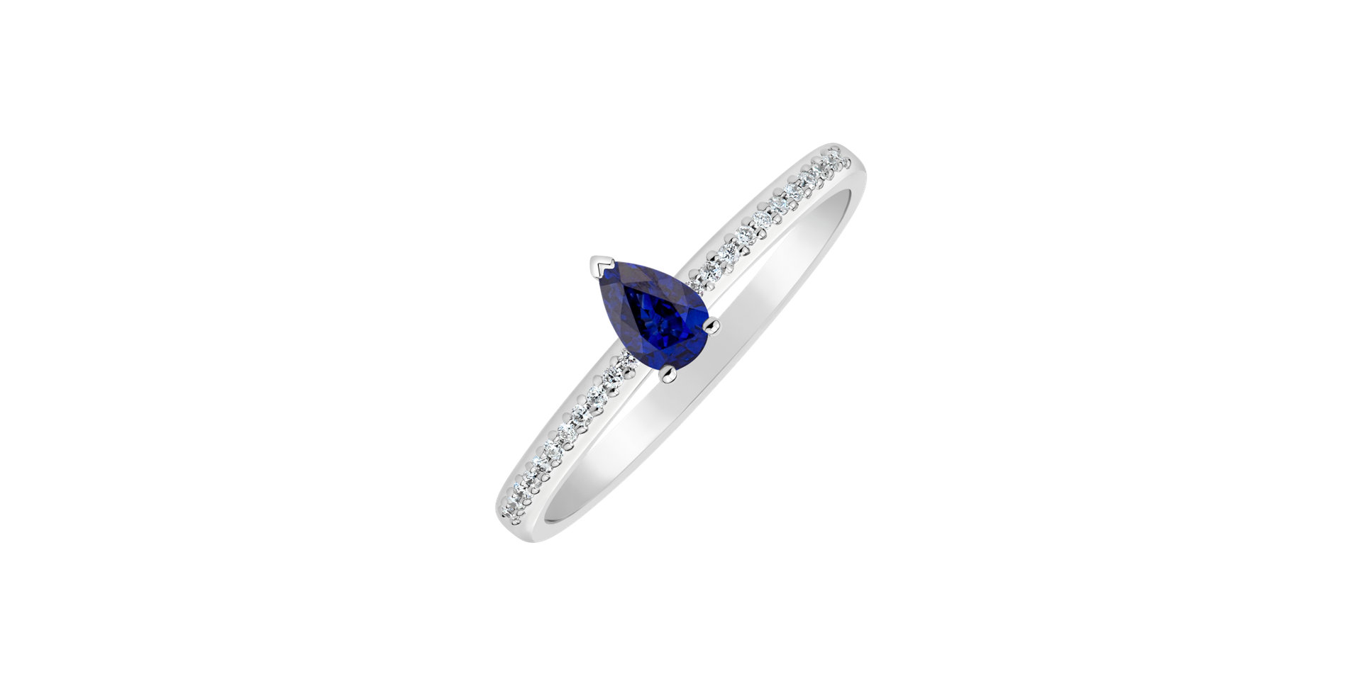 Diamond ring with Sapphire Seriane