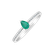 Diamond ring with Emerald Seriane1