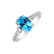 Diamond ring with Topaz swiss Shimmering dazzle1