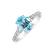 Diamond ring with Topaz sky Shimmering dazzle1